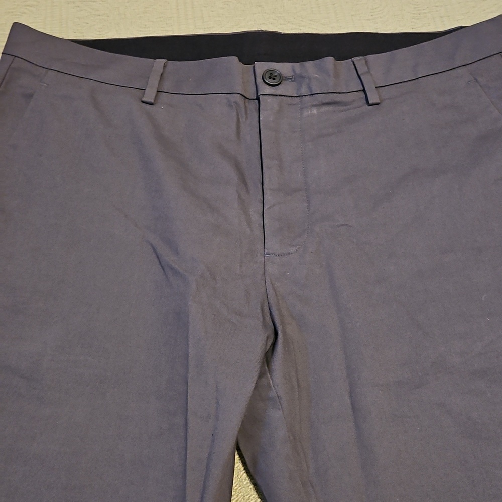Bonobos Mens Pants Charcoal 35/30 Slim 3X Dry fabric Tech Chinos